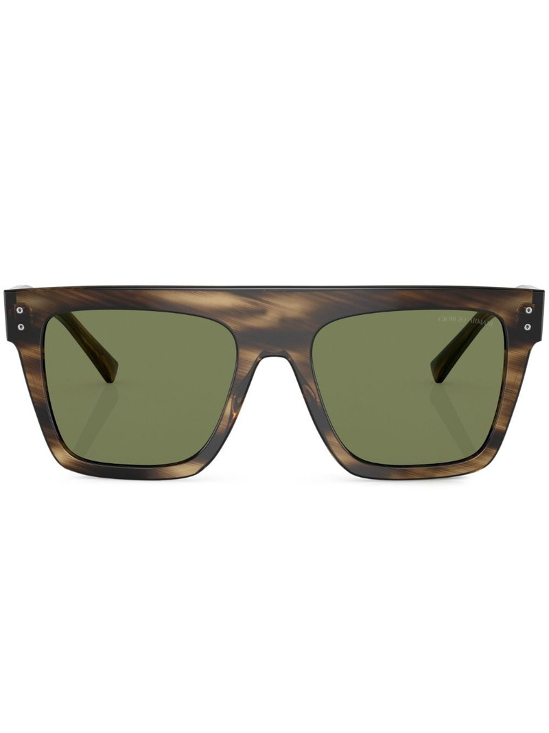 tortoiseshell-effect square-frame sunglasses 1