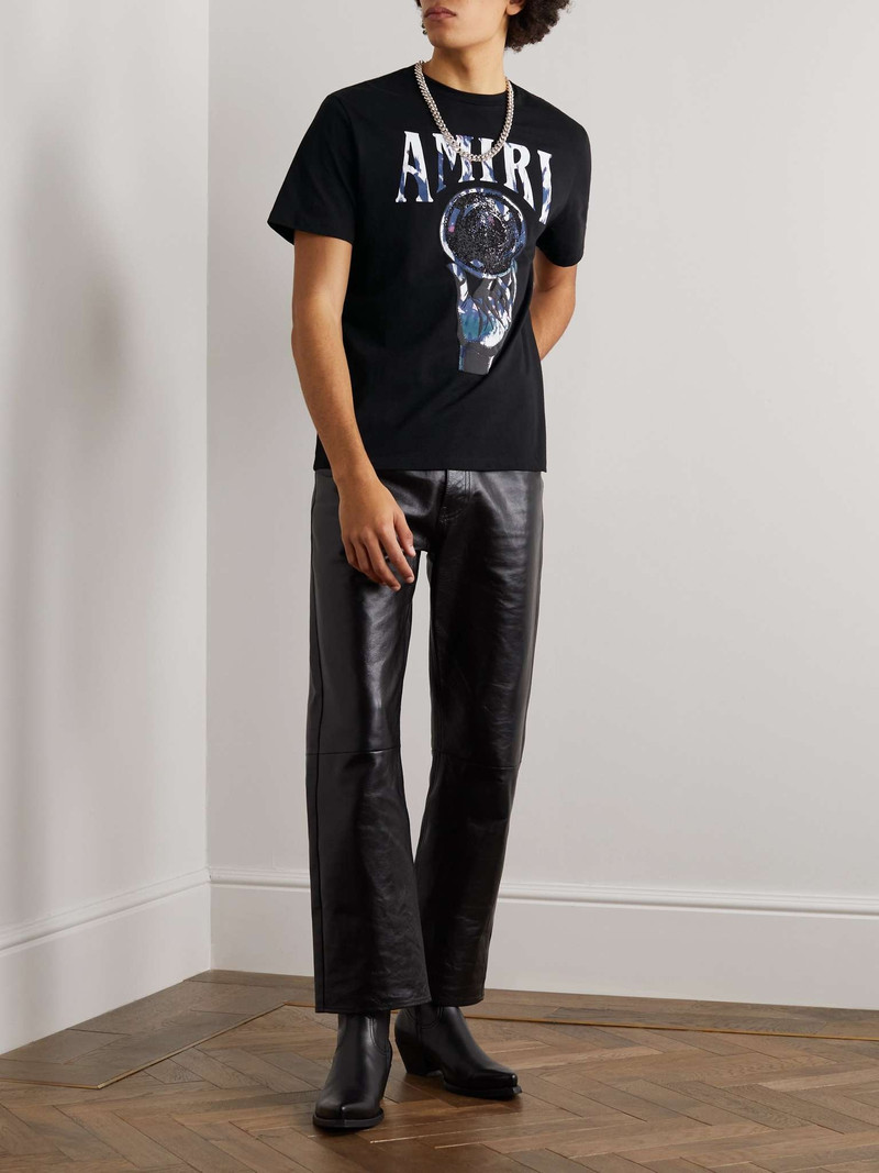 AMIRI Crystal Ball Printed Cotton-Jersey T-Shirt outlook