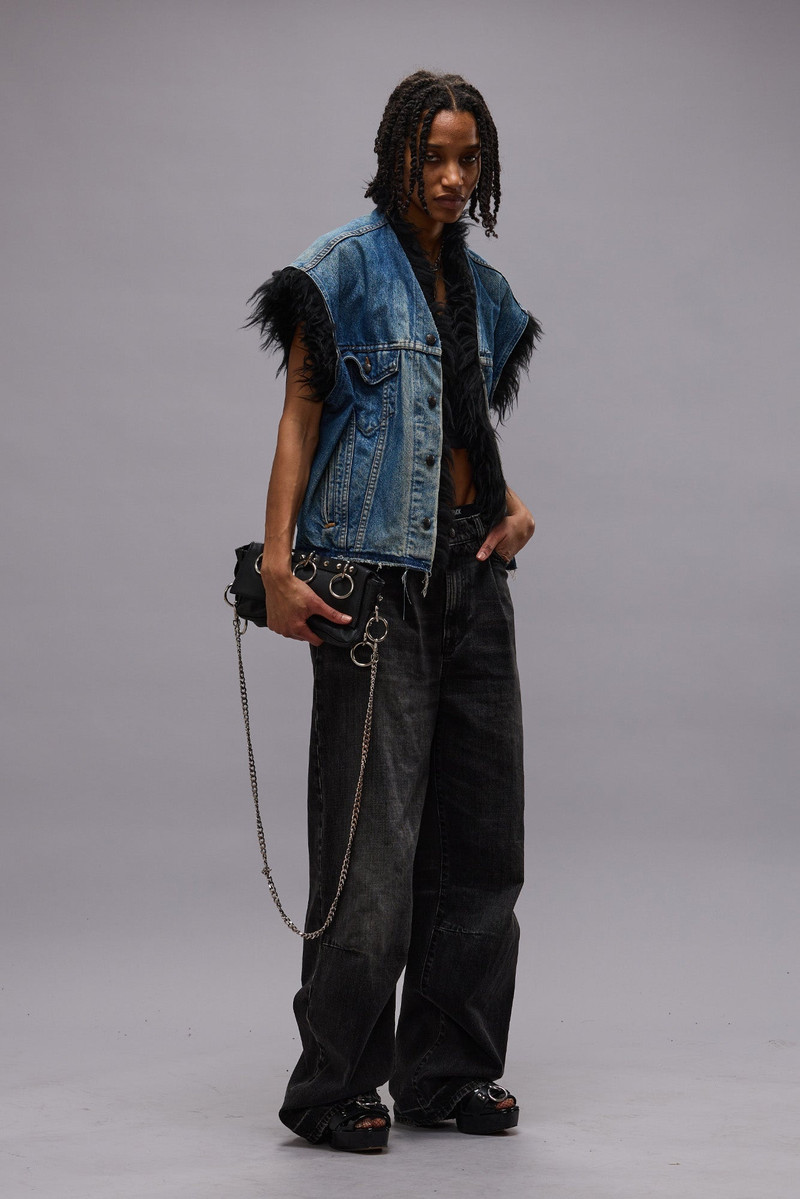 WAYNE ARTICULATED KNEE JEAN - ALTON BLACK -R13 3