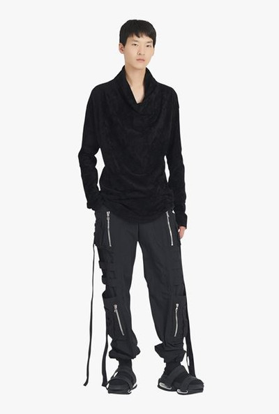 Balmain Black nylon cargo pants outlook