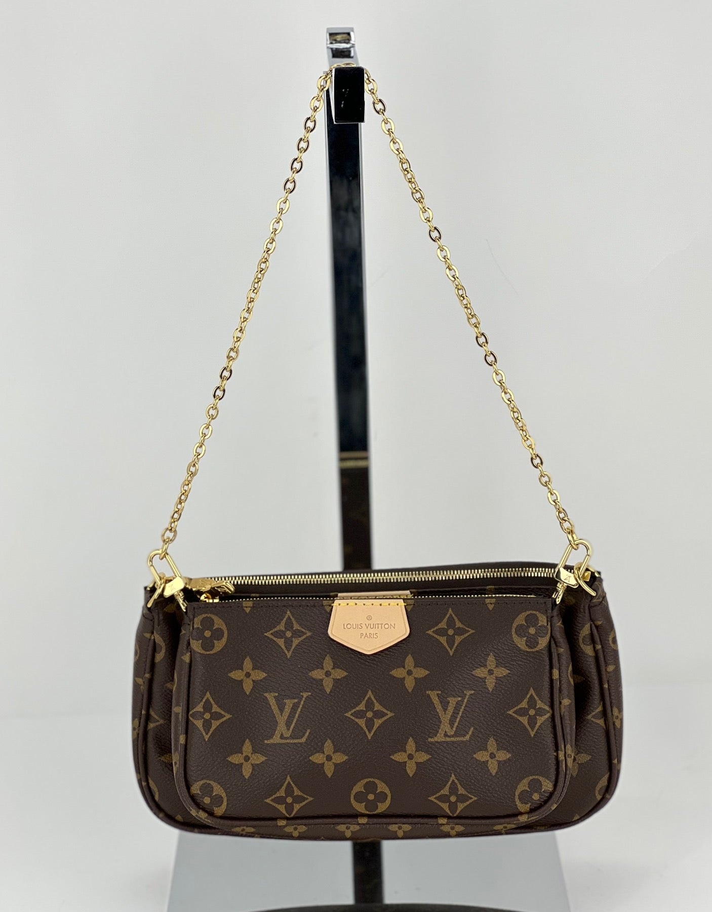 Pre-owned Louis Vuitton Brown Monogram Canvas And Patent Leather