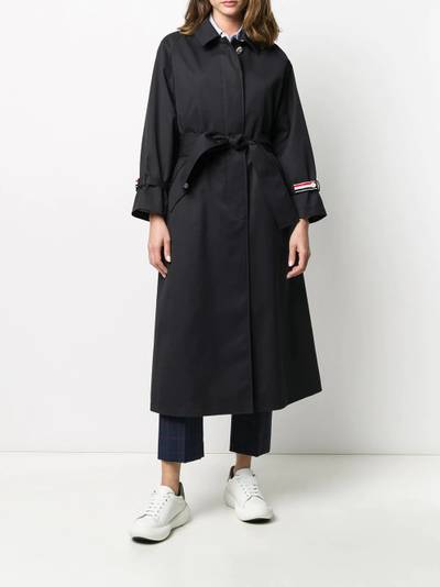 Thom Browne belted mid-length trench coat outlook