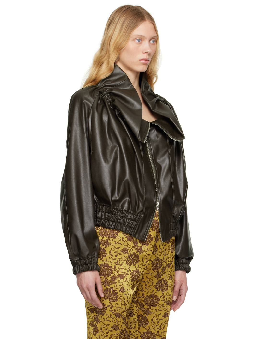 Khaki Cocoon Bomber Jacket - 2