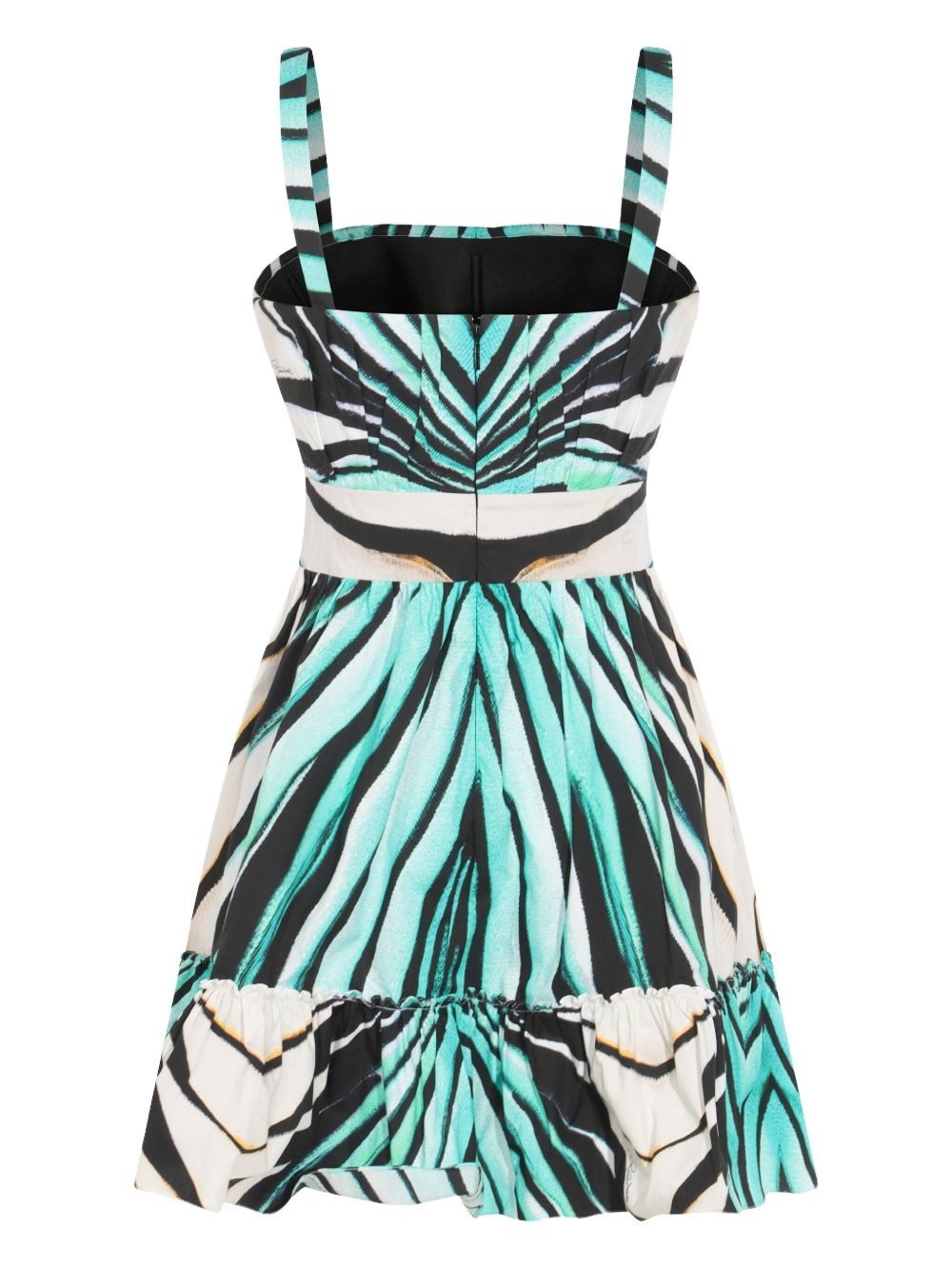 zebra-print skater dress - 2