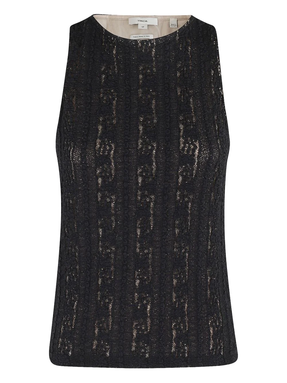 lace-pattern vest - 1