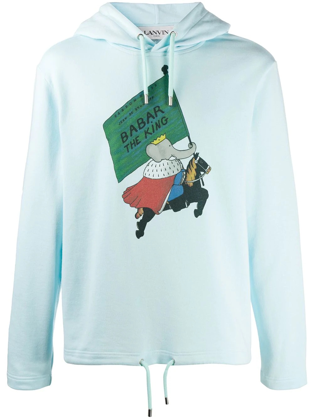 Babar The King print drawstring hood - 1