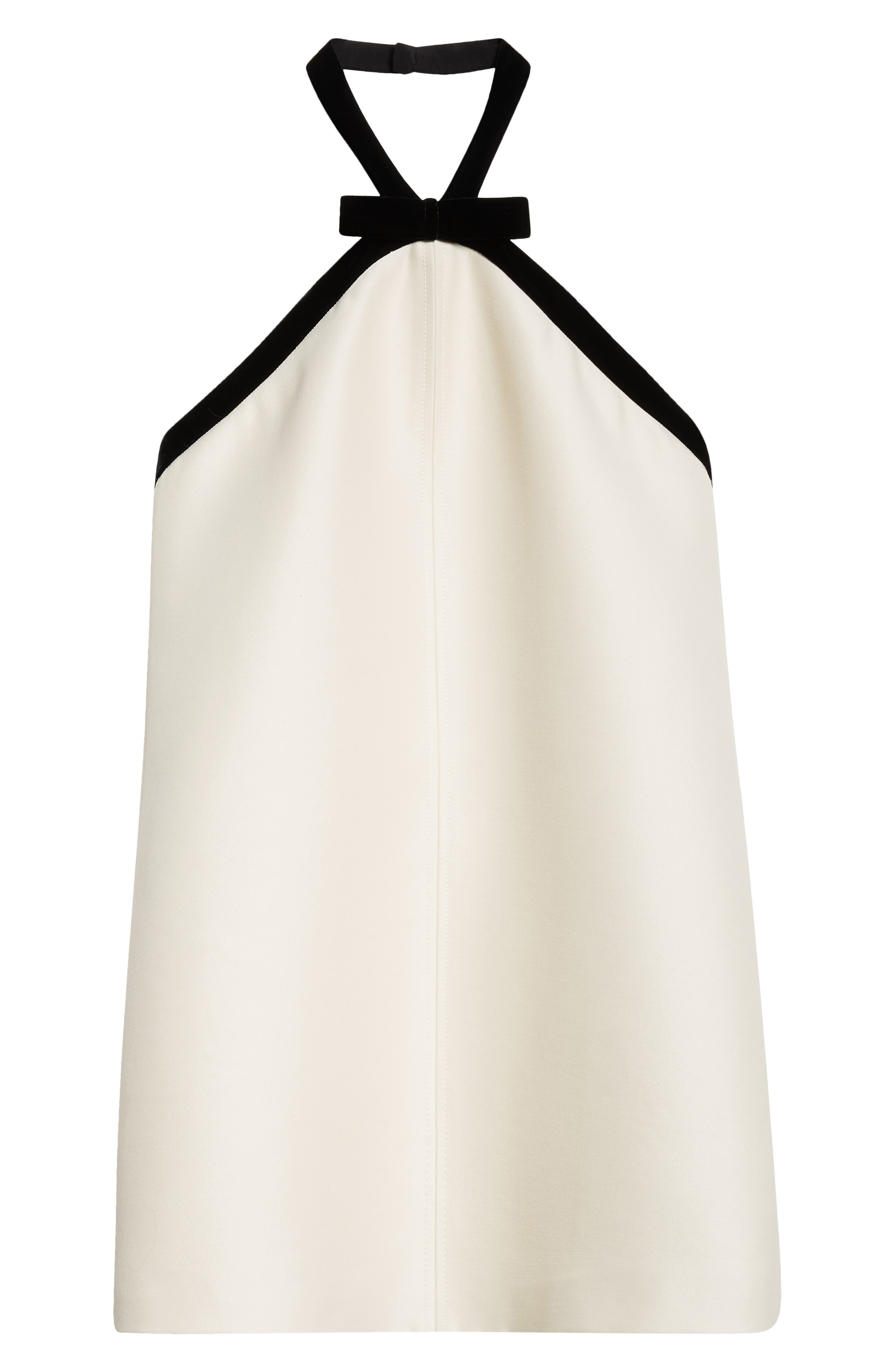 TOM FORD Wool & Silk Crepe Halter Minidress in Aw013 Ecru at Nordstrom - 5