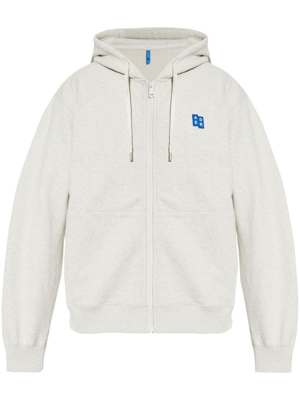 logo-patch cotton hoodie - 1