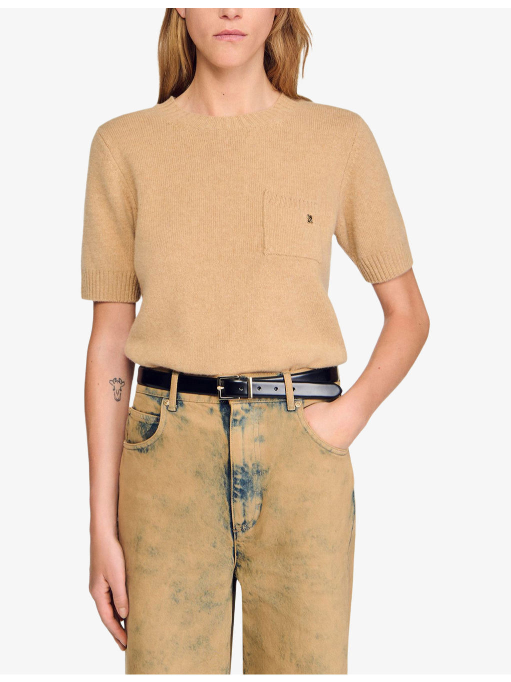 Logo-Embroidered Short-Sleeve Wool Jumper - 6