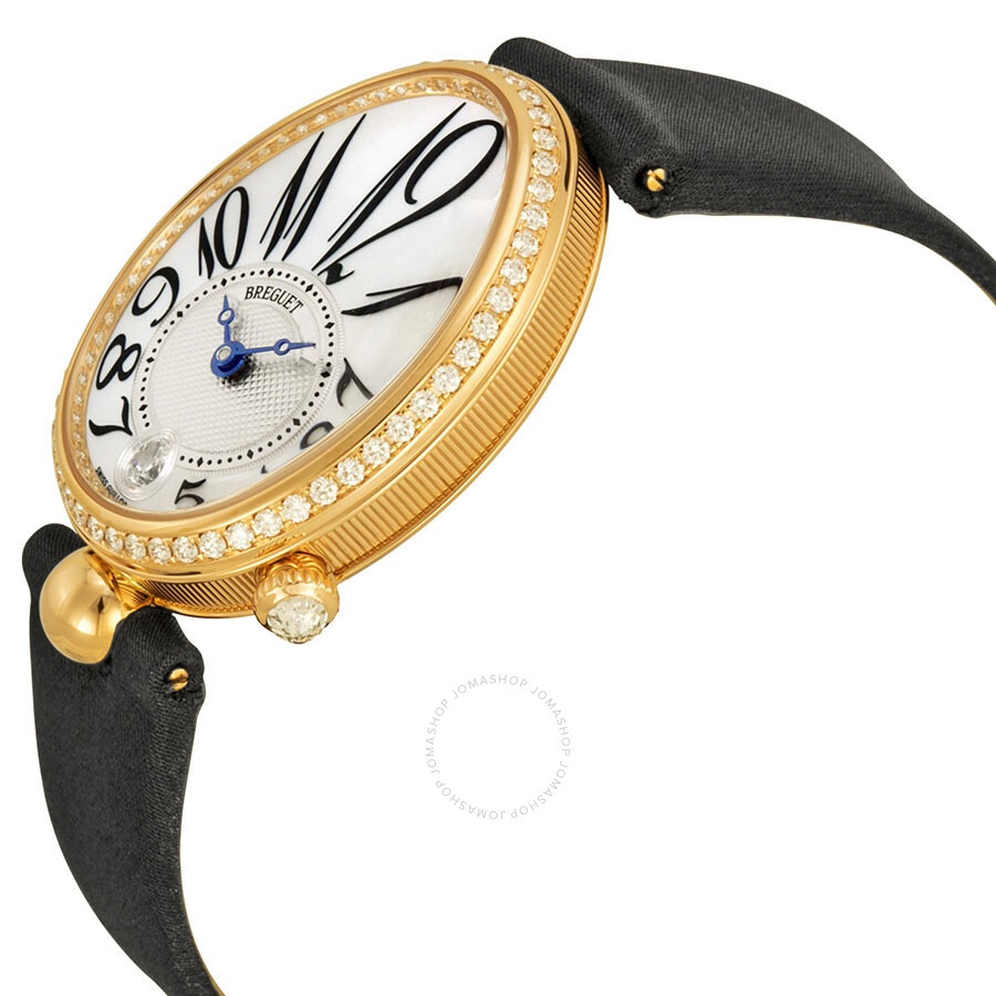 Breguet Reine de Naples Mother of Pearl Dial 18kt Rose Gold Black Ladies Diamond Watch 8918BR58864D0 - 2