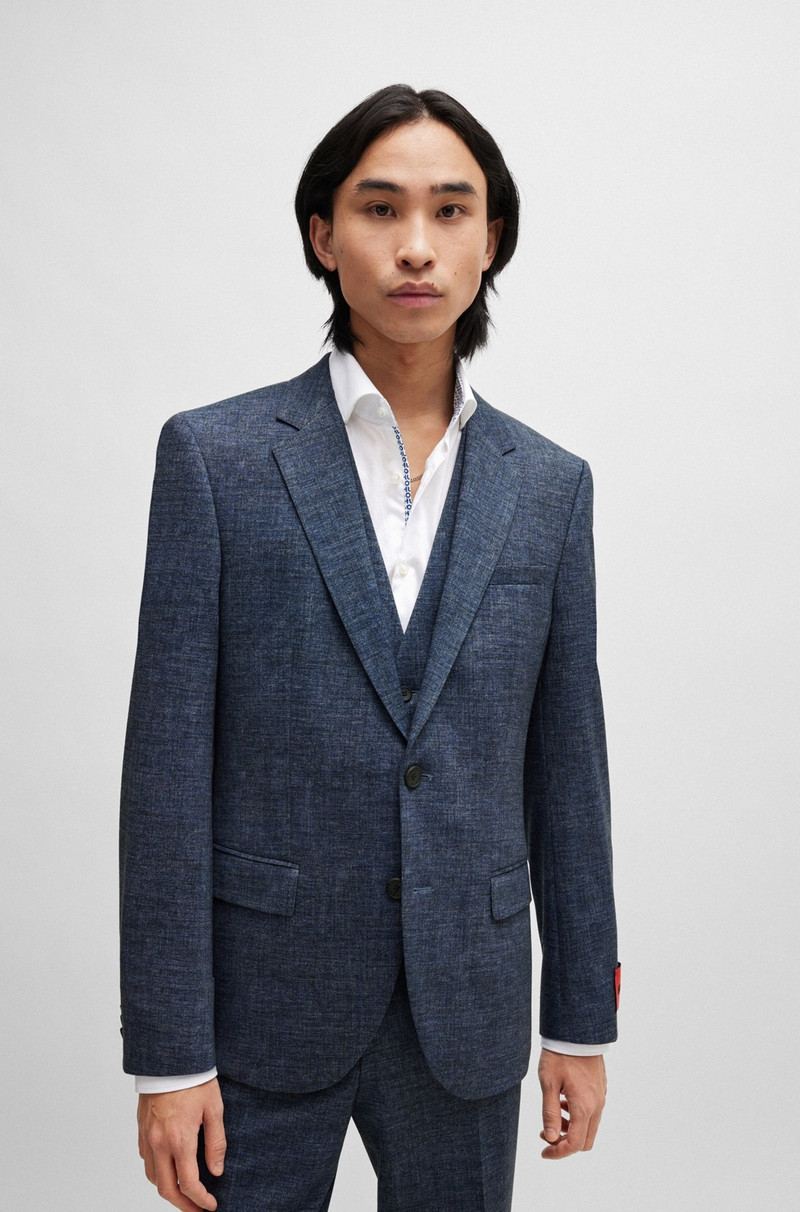 SLIM-FIT THREE-PIECE SUIT IN PERFORMANCE-STRETCH JERSEY 3