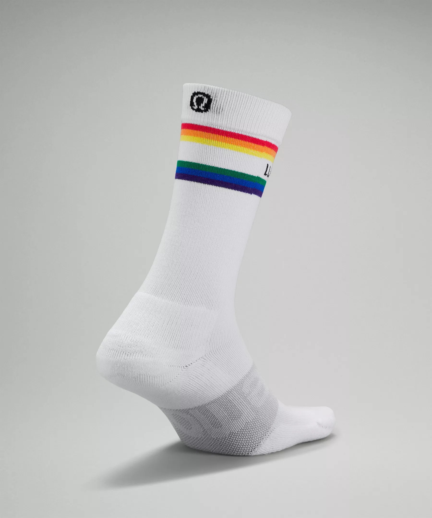 Men's Daily Stride Crew Socks Stripe lululemon *Wordmark - 3