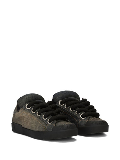 Dolce & Gabbana denim lace-up sneakers outlook