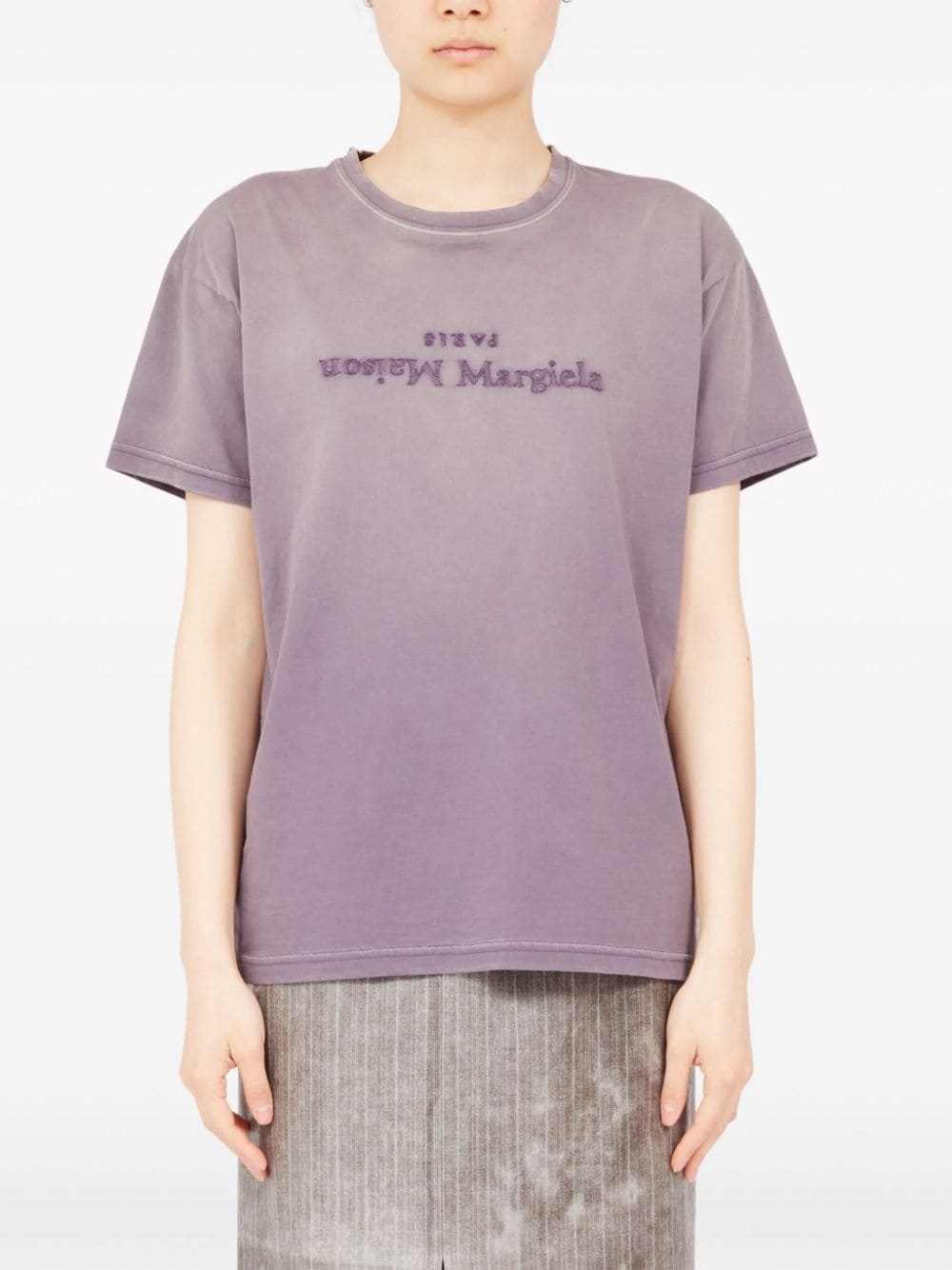 Reverse logo-print cotton T-shirt - 2
