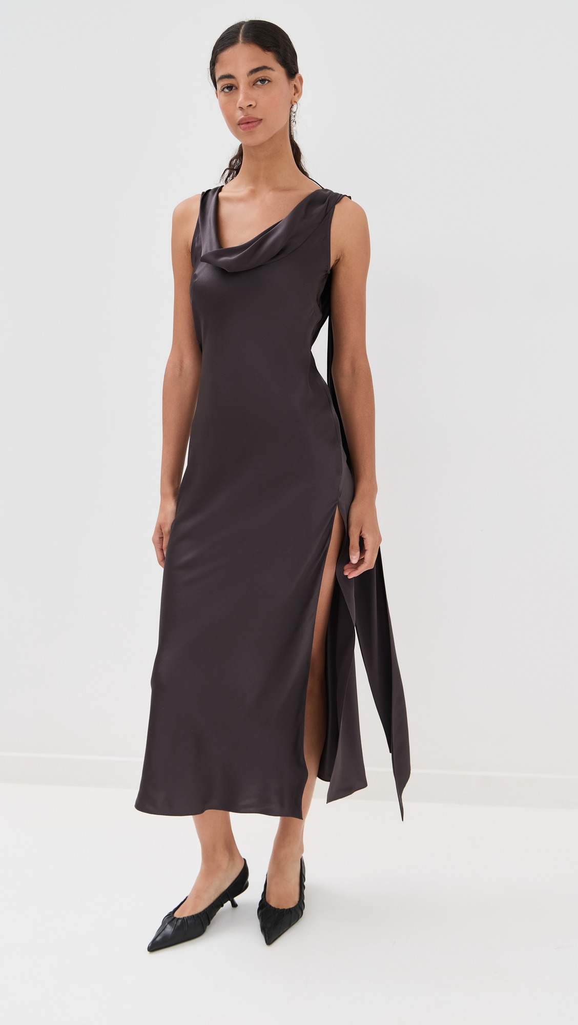 Silk Satin Tunic Dress - 4