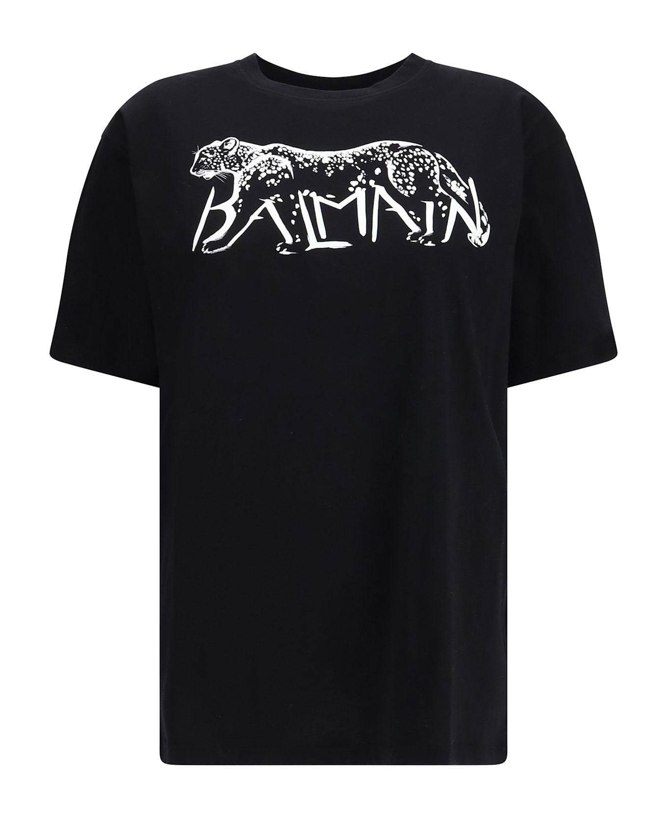 Balmain T-shirt With Leopard Print - 1