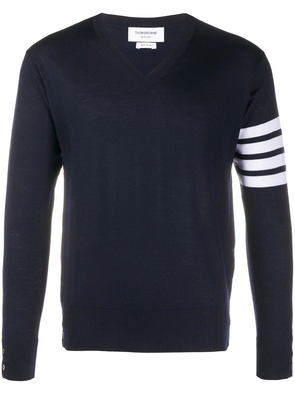 fine merino wool V-neck jumper - 1