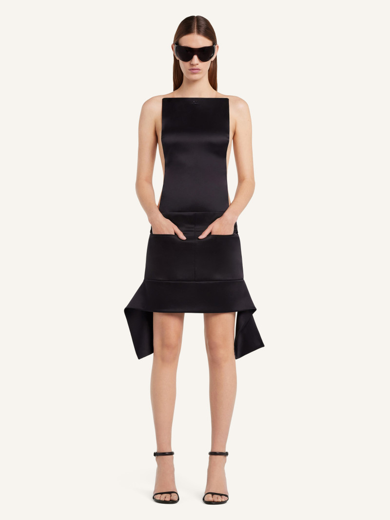 courrèges REVERSED BELT SATIN MINI SKIRT outlook