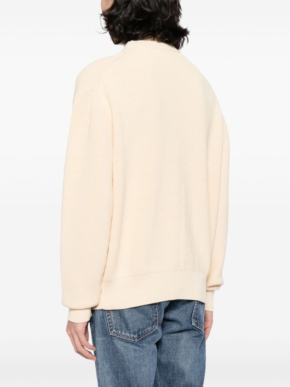 signature fox embroidery knitted jumper - 4