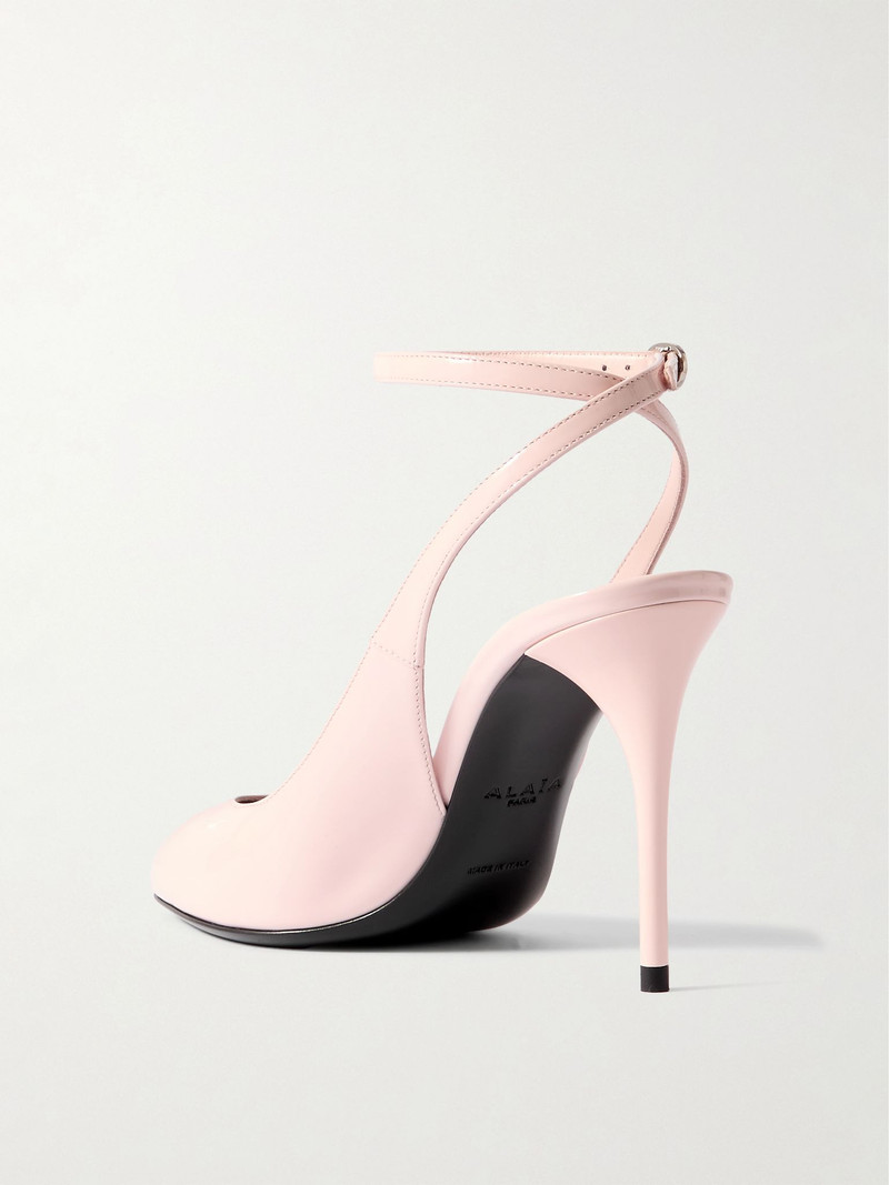 Alaïa 90 patent-leather pumps Baby pink outlook