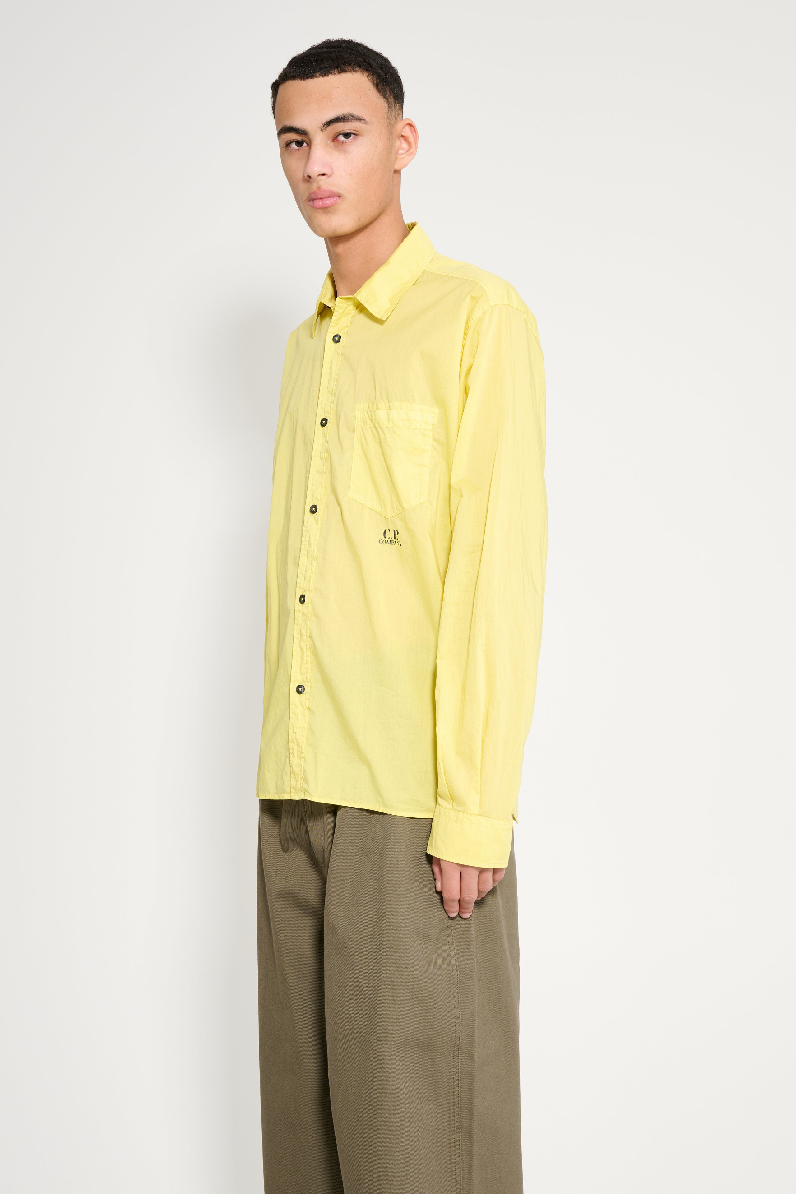 C.P. COMPANY SHIRT GAUZE BRIGHT YELLOW - 2