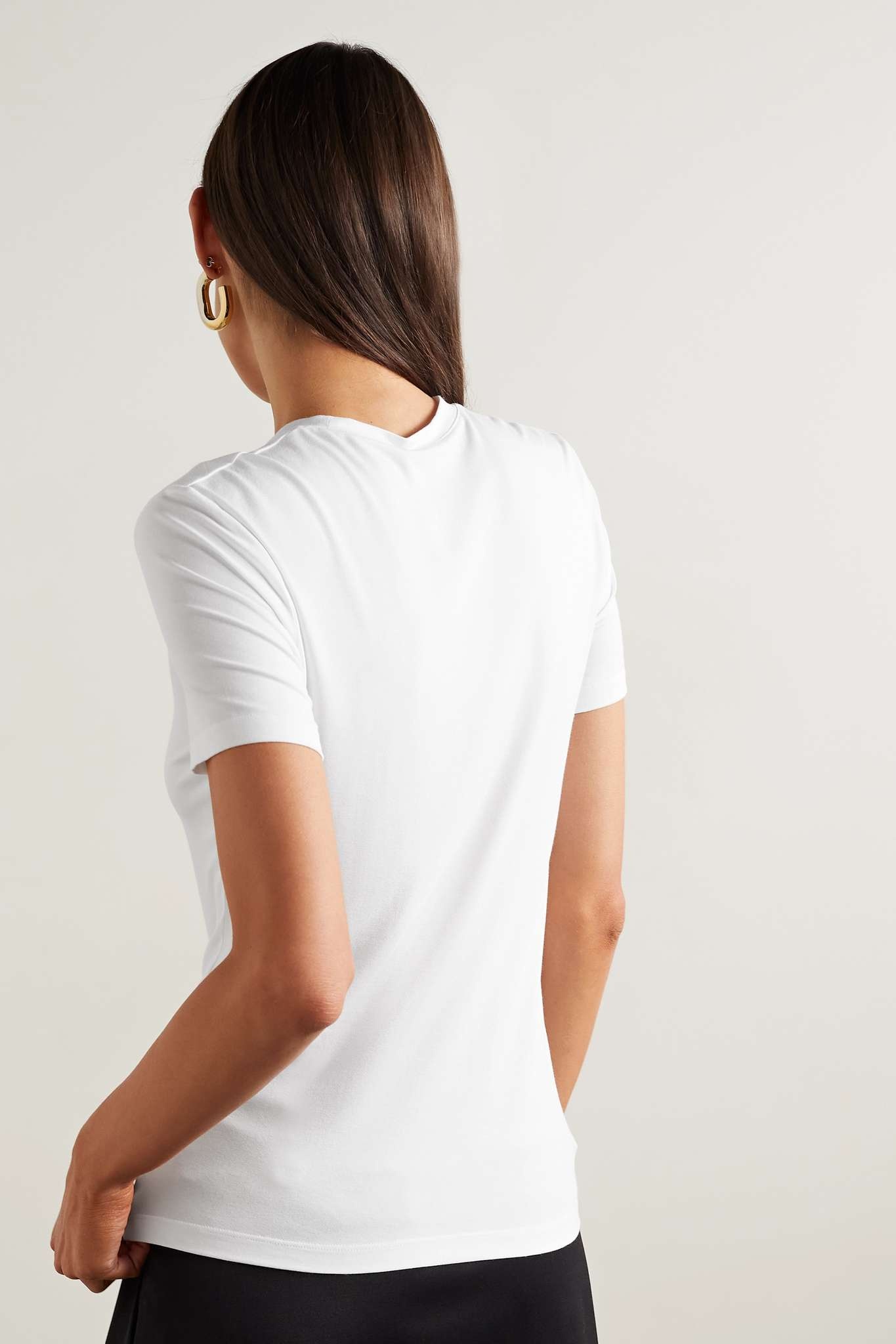 Embellished printed stretch-jersey T-shirt - 4