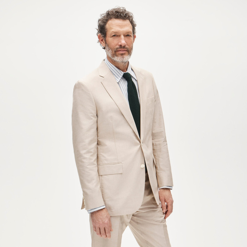 Ludlow Slim-fit suit jacket in Portuguese cotton oxford 4