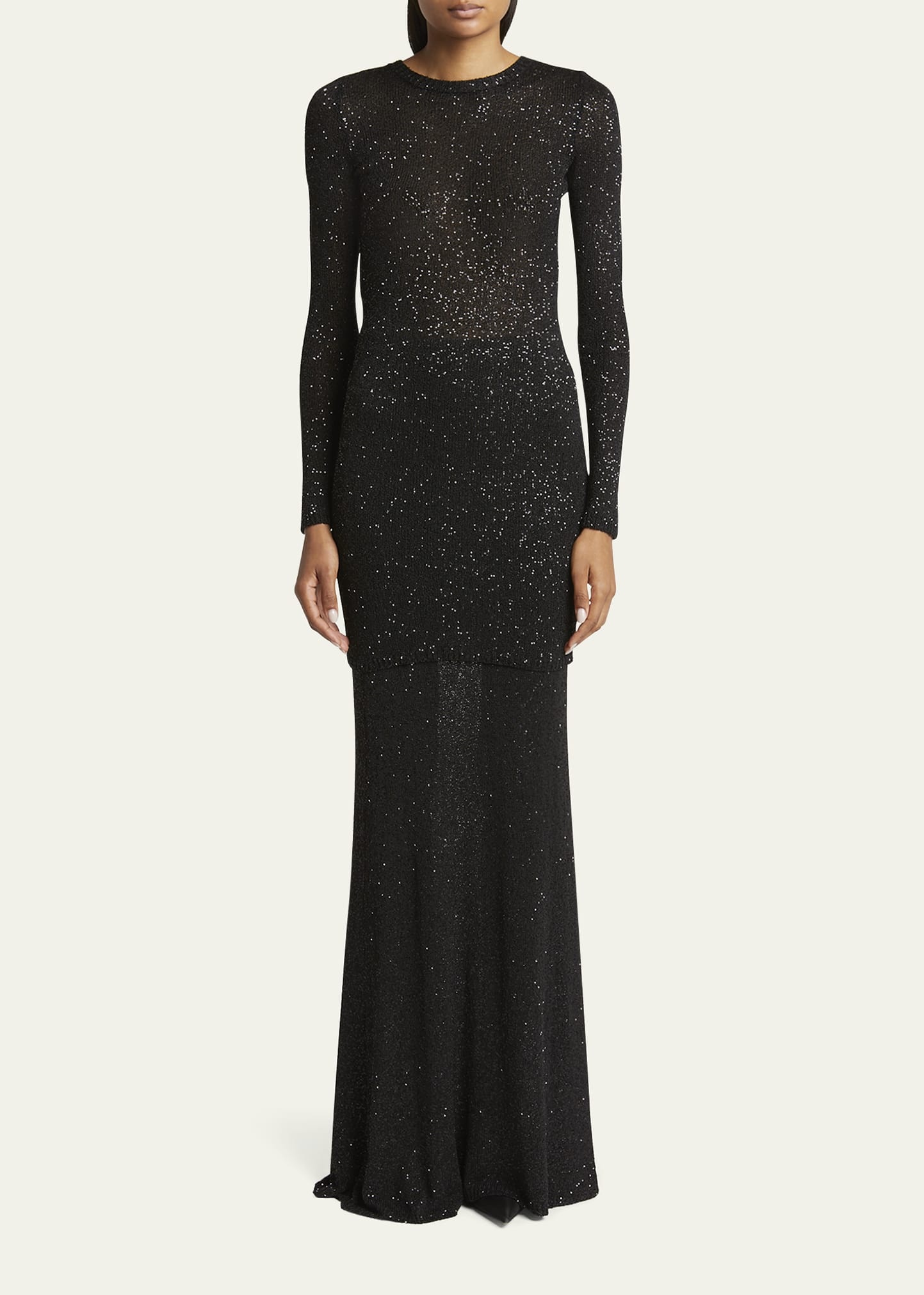 Sequined Knit Maxi Skirt - 2
