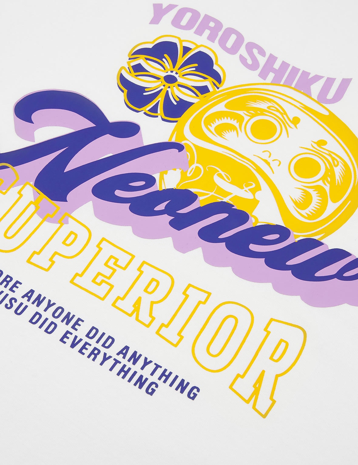DARUMA AND LOGO PRINT T-SHIRT - 7