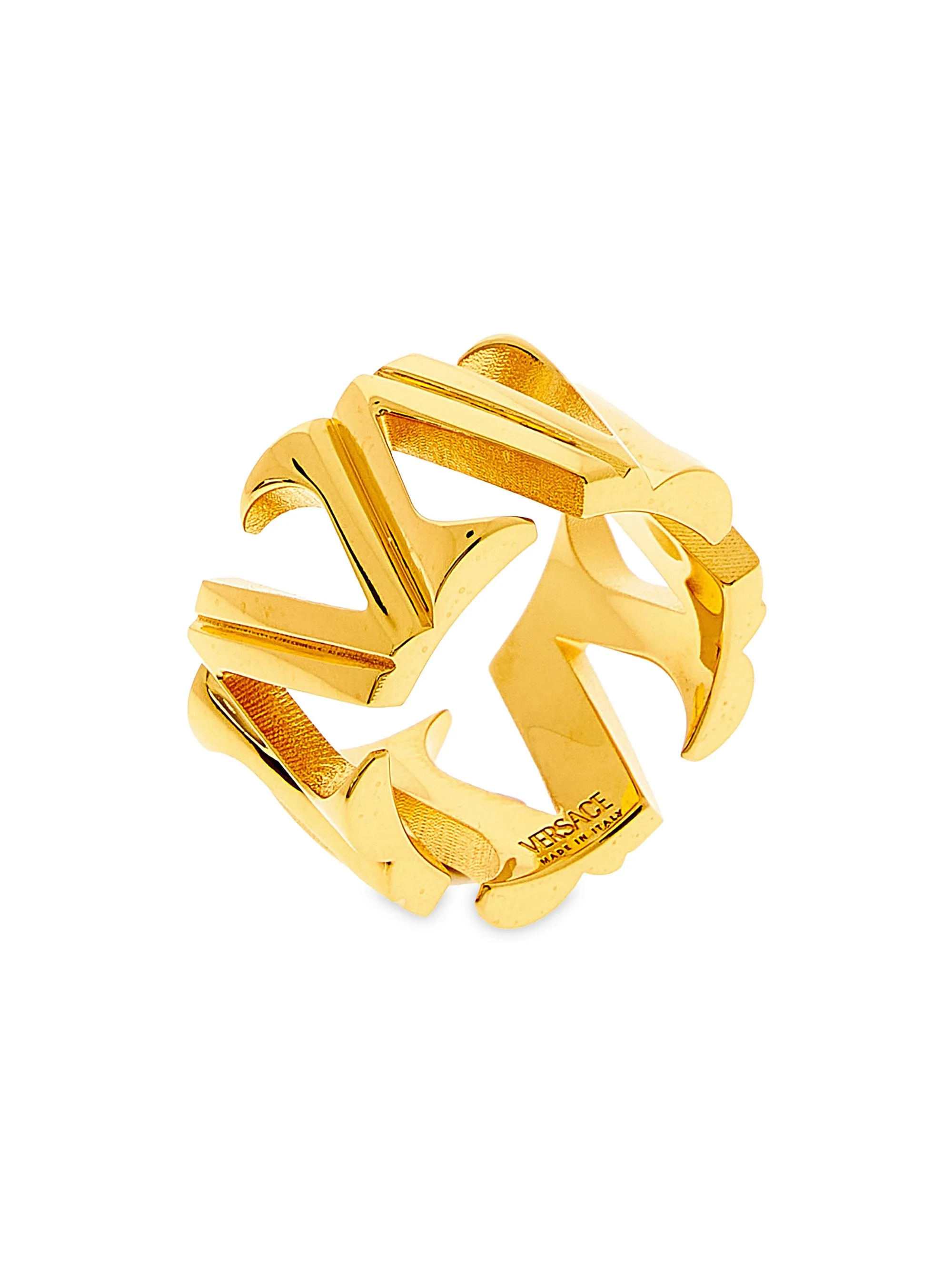 Women's V Goldtone Ring - Gold - 1