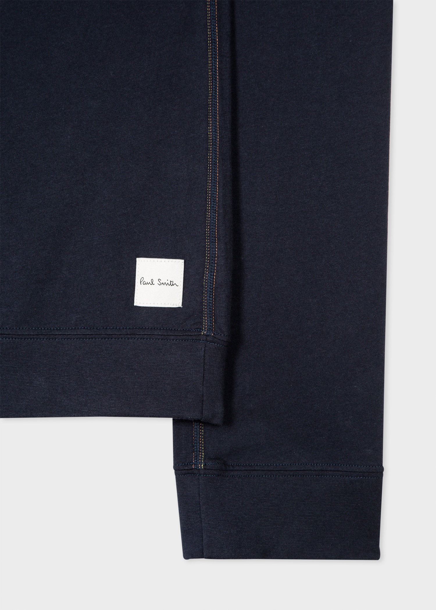 Navy Jersey Cotton Long-Sleeve Lounge Top - 3