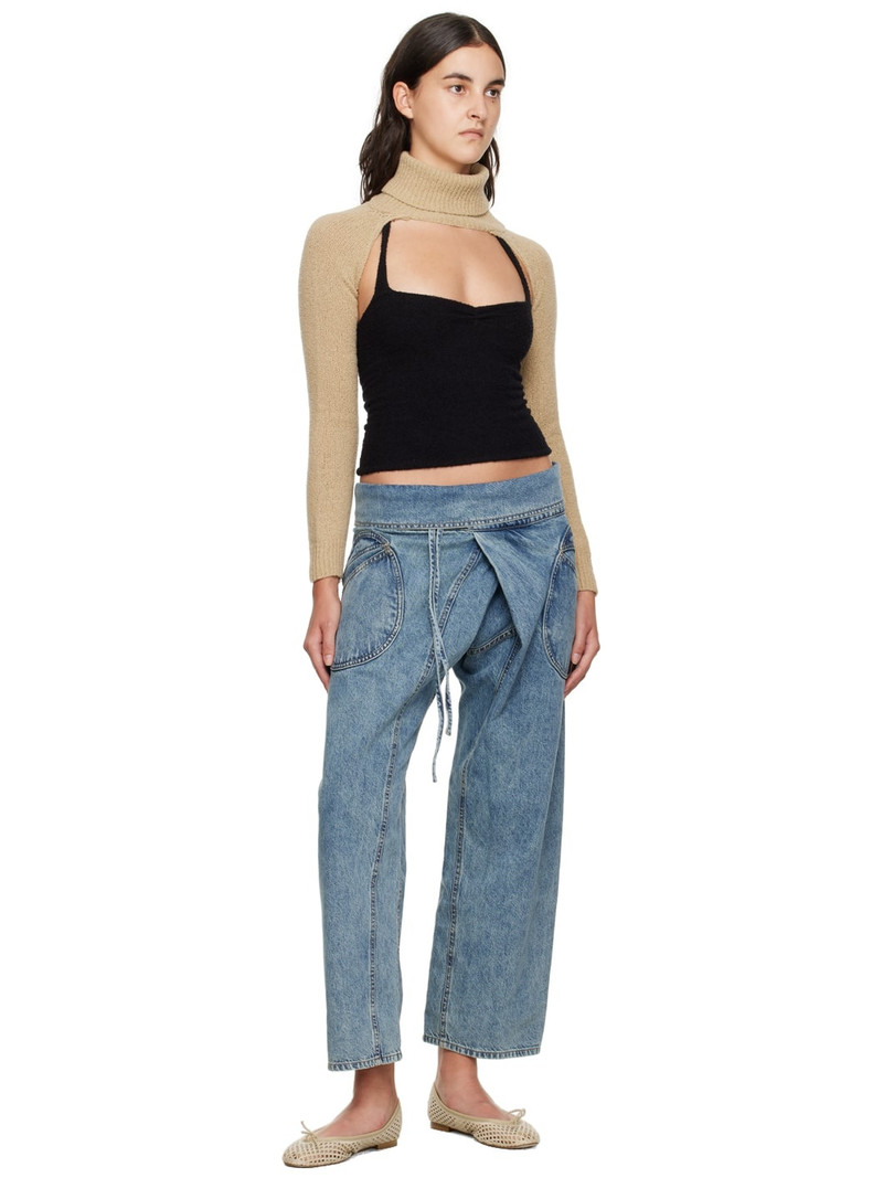 gimaguas Beige Pop Mangas Turtleneck outlook