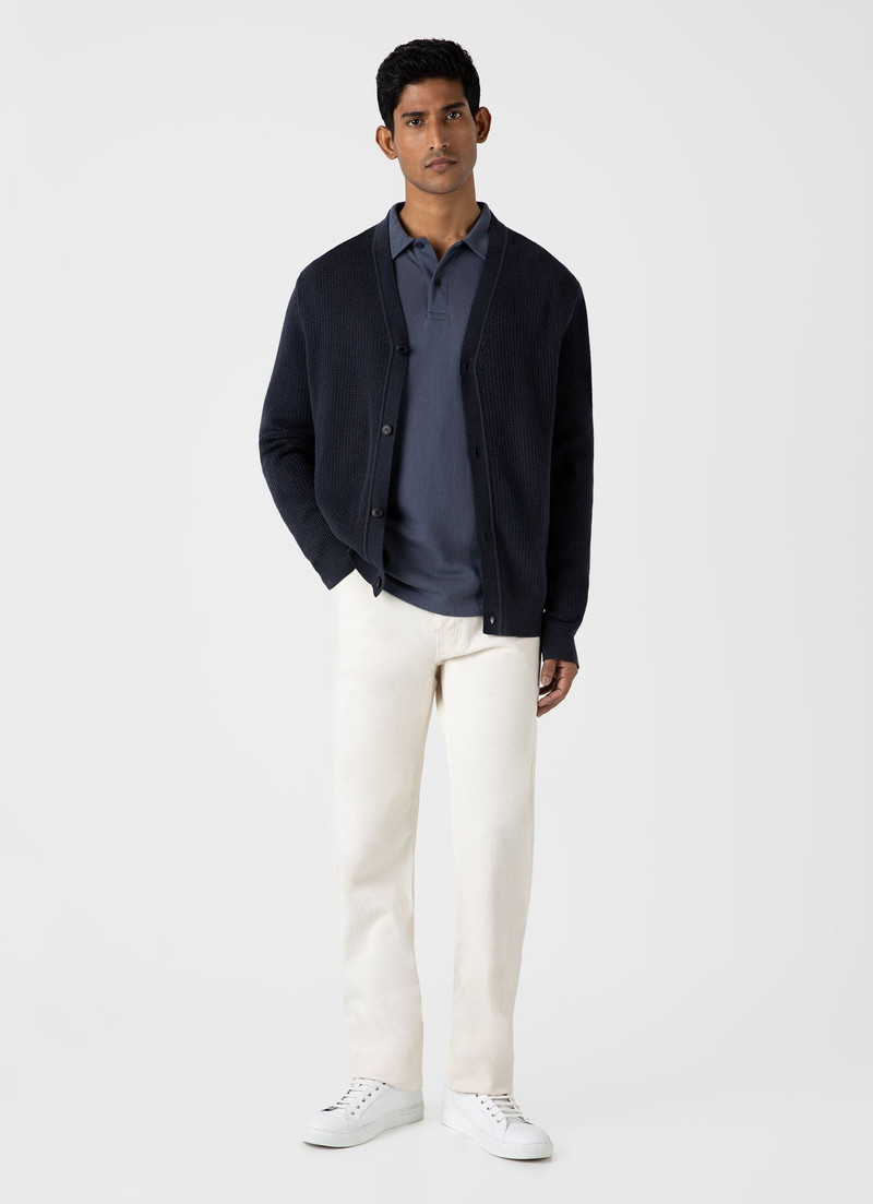 Sunspel Textured Knit Cardigan outlook