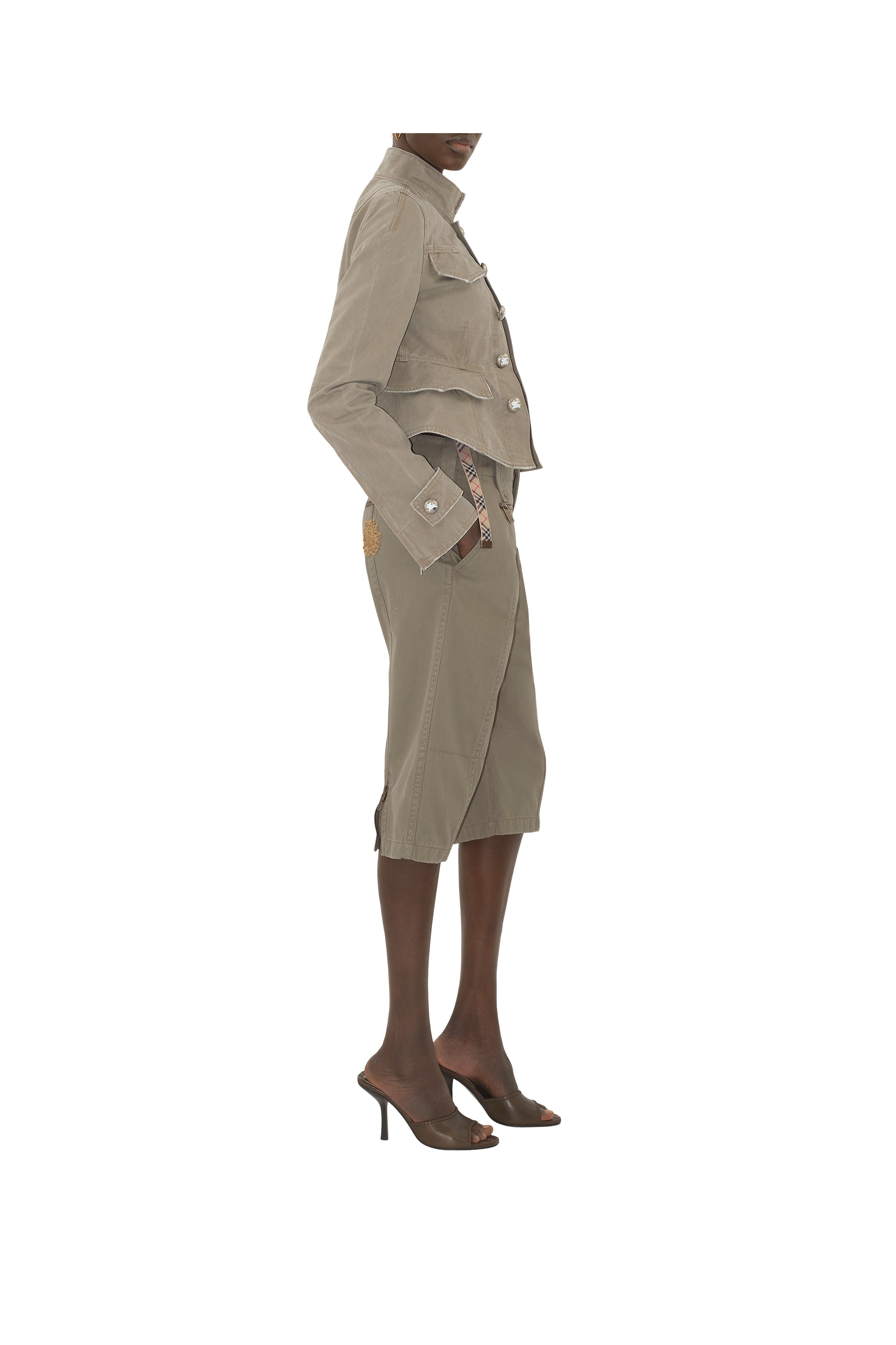 burberry B Crest Cotton Tailored Jacket in Quill at Nordstrom - 3