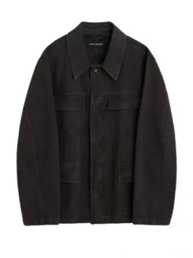 Uniform Ash Ribbon Canvas Jacket Black - 2