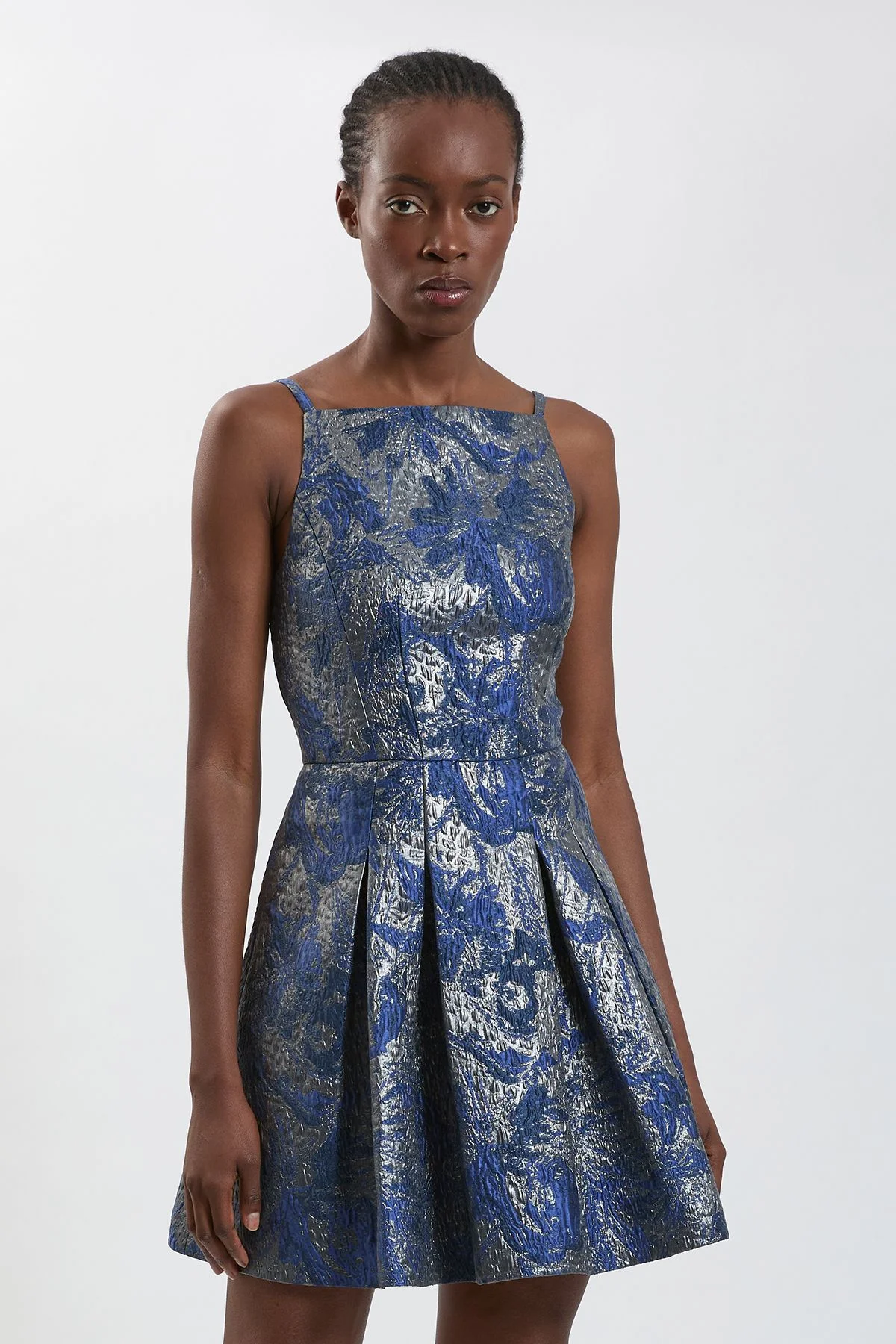 Tailored Jacquard Flippy Mini Dress - 1