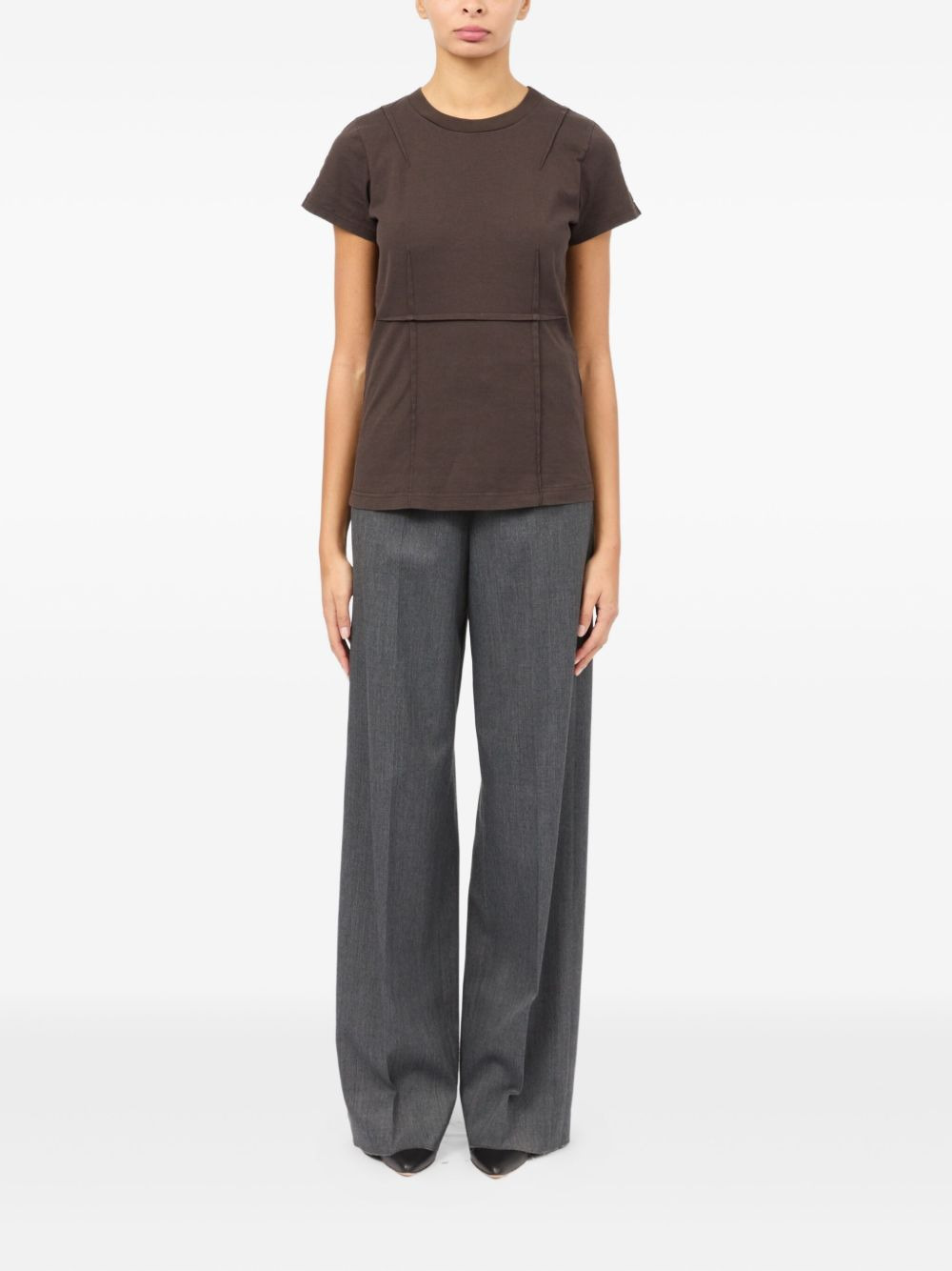panelled short-sleeve T-shirt - 2