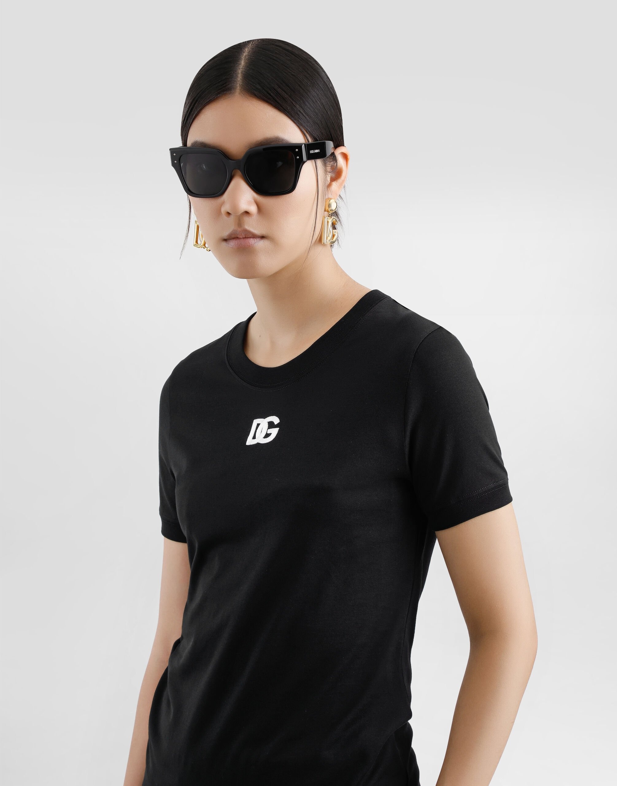 Jersey T-shirt with DG logo embroidery - 6
