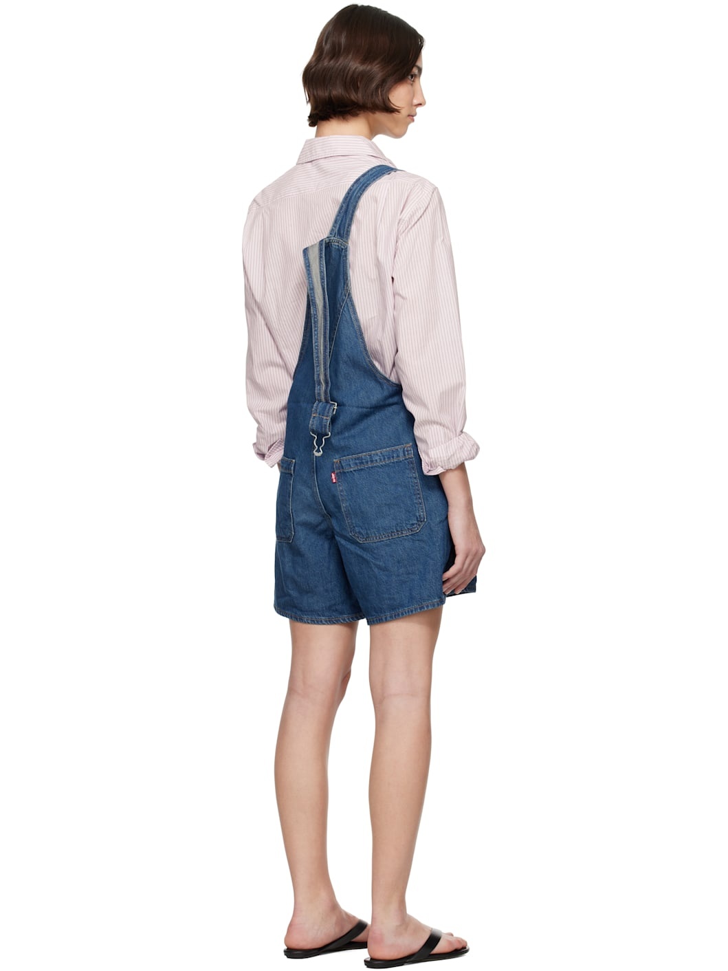 Blue Utility Shortall Denim Overalls - 3