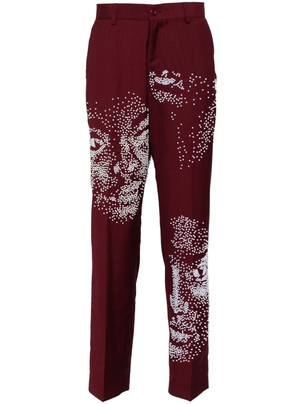 embellished-faces trousers - 1