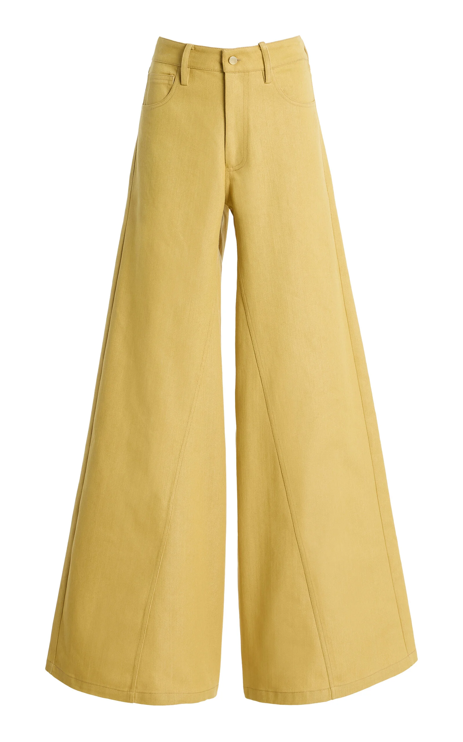 Dilo Cotton-Blend Wide-Leg Pants yellow - 1
