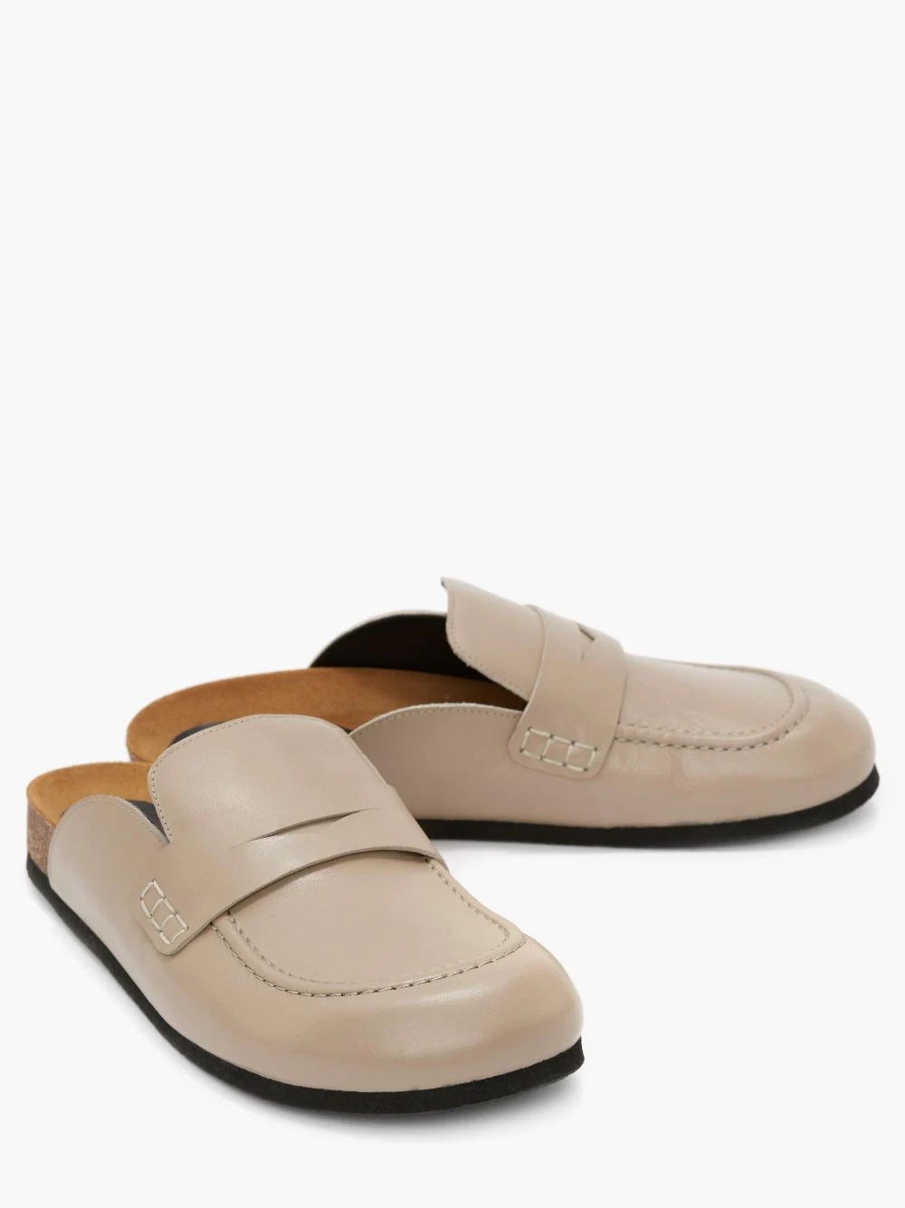 WOMEN'S LEATHER LOAFER MULES - 2
