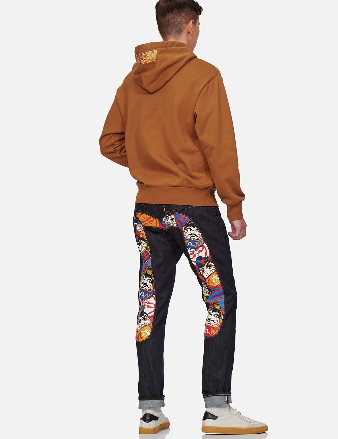 HOODED SWEATSHIRT WITH GODHEAD FLAG AND DARUMA EMBROIDERY - 8