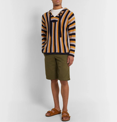 The Elder Statesman Striped Cashmere Hoodie outlook