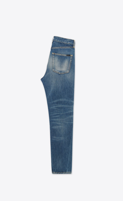 SAINT LAURENT authentic slim-fit jeans in deauville beach blue denim outlook