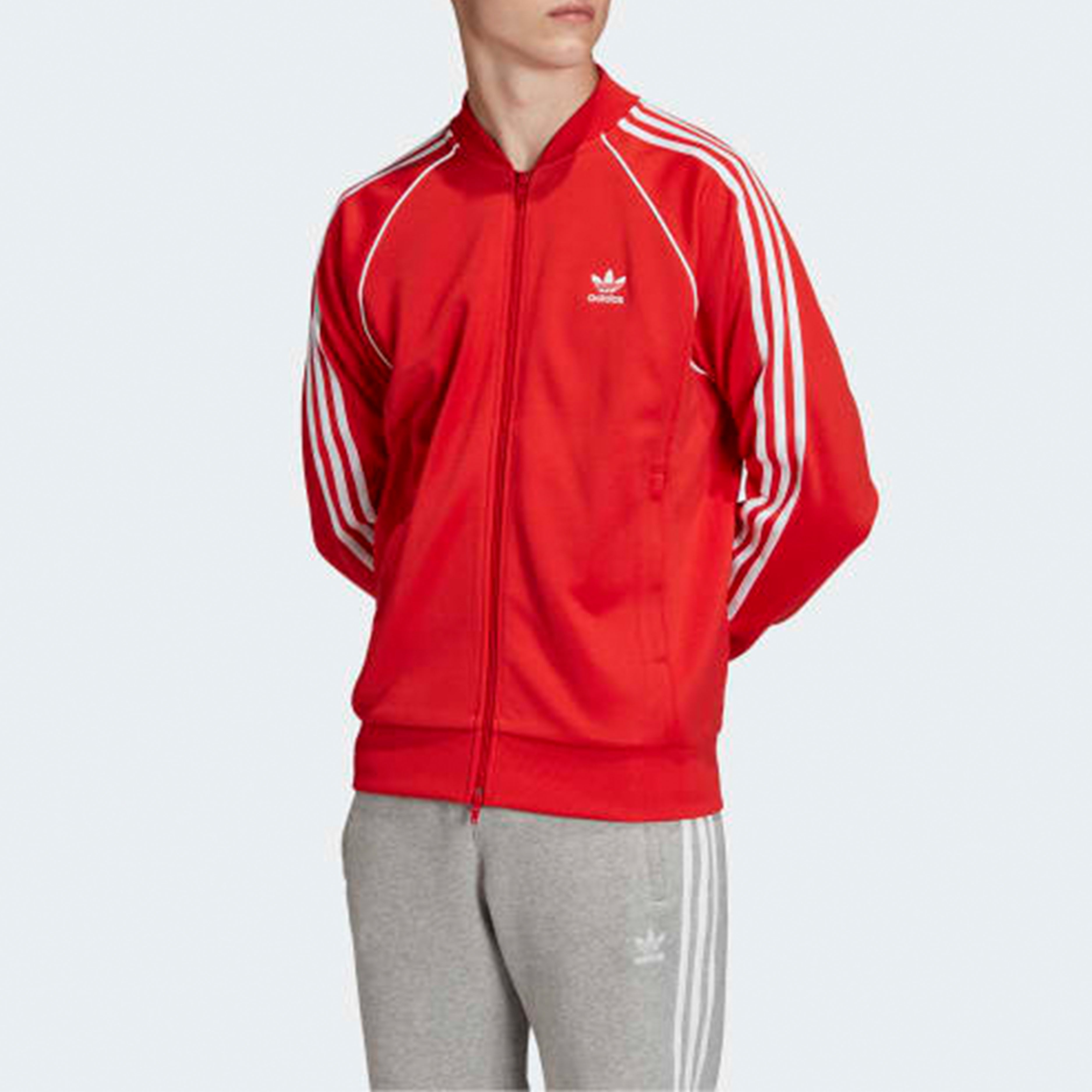 adidas originals Men's SST Track Jacket in Red FM3809 - 4