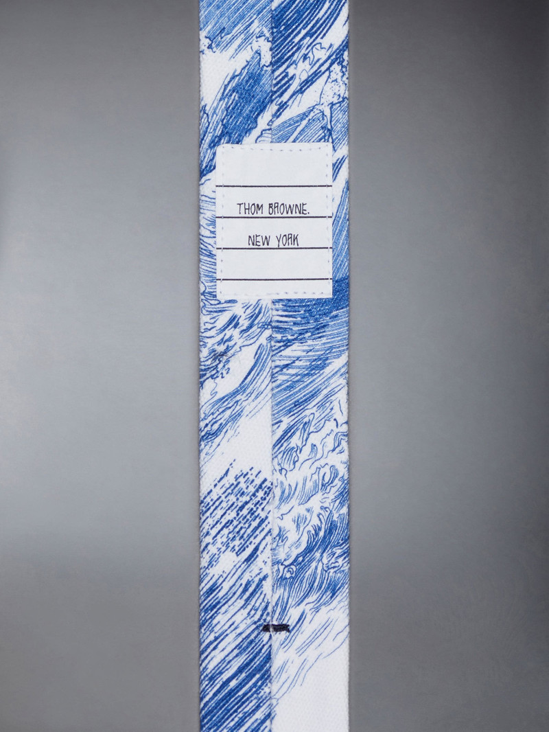 Nautical Toile Canvas Classic Tie 3