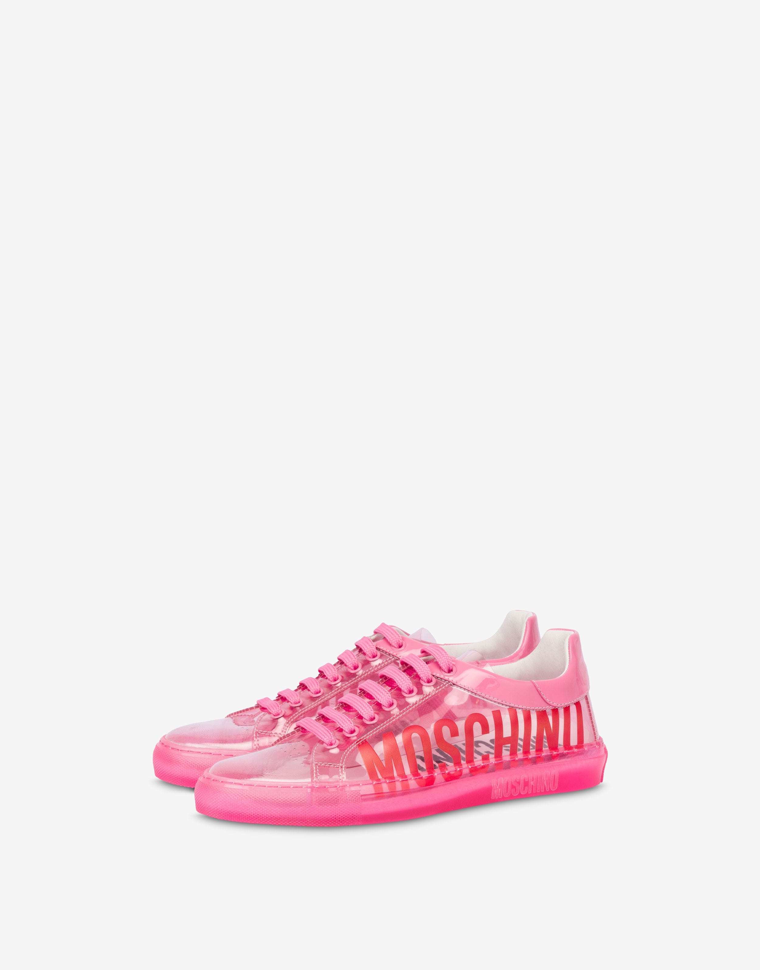 TRANSPARENT PVC SNEAKERS WITH LOGO - 1