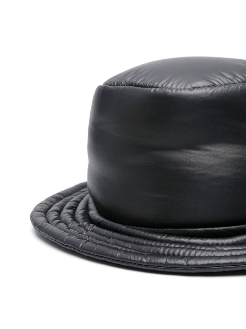 logo-patch padded bucket hat - 2