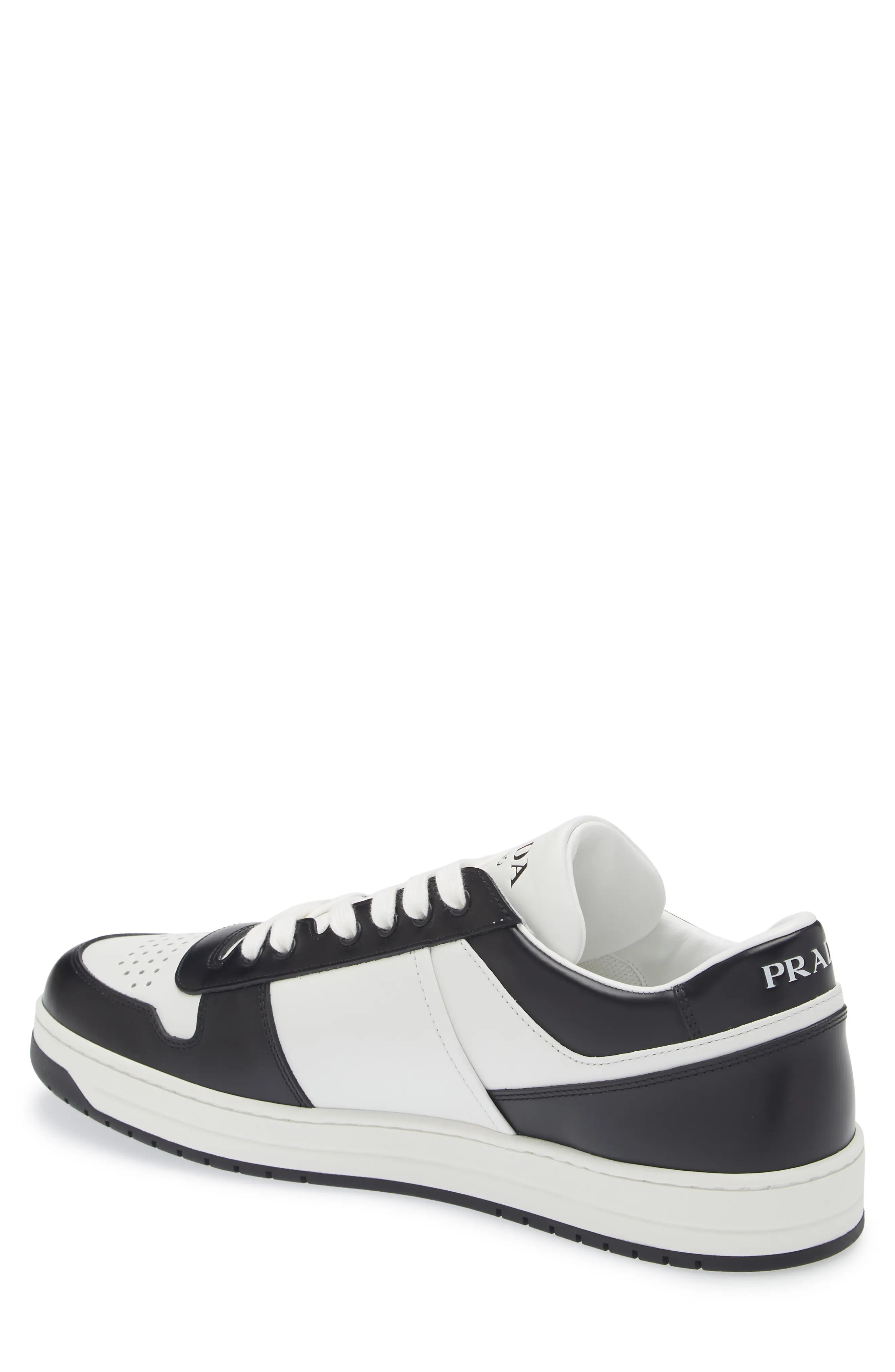 Downtown Logo Low Top Sneaker in Bianco/Nero - 2